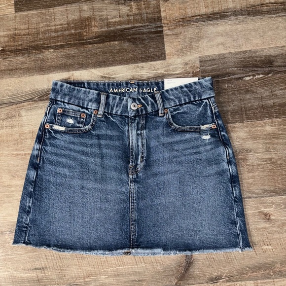 American Eagle Outfitters Dresses & Skirts - American Eagle Outfitters Blue Distressed Denim Mini Skirt